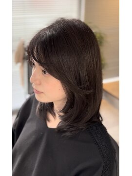 クラッチバイシオンアグリゲイト(CLUTCH by Zi-on aggregate) 地毛風カラー/立ち上げ前髪×ダークグレージュ/ワンホン巻き