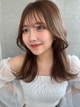 ロンド マーレ 天神大名店(Lond mare) 大人可愛いガーリーチョコレートアッシュ韓国ハイレイヤーカット