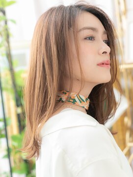 カバーヘア ブリス 志木南口駅前店(COVER HAIR bliss) ■かきあげバング流れるレイヤーくびれミディ307志木30代40代