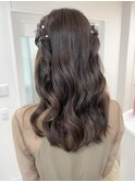 くびれヘアアプリコットオレンジ夏ヘアハイライトカラー