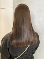 ケシキ 佐賀(keshiki)&nbsp;透明感グレージュ/イルミナカラー/ロング/切りっぱなし