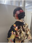 振袖着付にヘアメイク♪