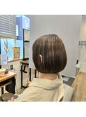 ラウンドボブ(ミルクティーベージュ）