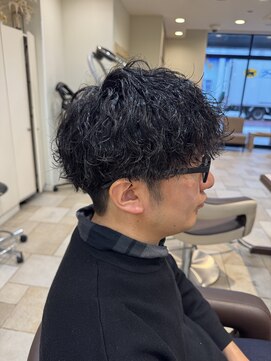 アッシュ 久が原店(Ash) クリームパーマでダメージを抑えた【波巻きパーマ】