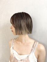 #丸型#ホワイトグレージュ#ミニウルフ#チェリーブラウンa77