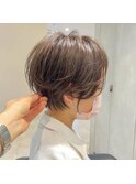 ショートカット×ひし形ショートボブ×前髪あり20代30代40代