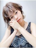 横浜切りっぱなしボブブリーチなしベージュ　成田