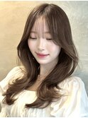韓国風/レイヤー/小顔/前髪カット/髪質改善/グレージュ/透明感