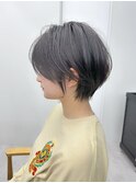 くびれヘア/ハイライトカラー/夏ショート/大人ショート