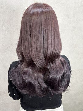 ルノン(LUNON) ハイライトカラーくびれヘアアプリコットオレンジ