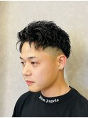 ウェットアップバング×フェード/メンズカット/刈り上げ/メンズ