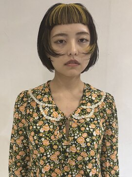 イル(ill) デザインカラー オン眉 ボブ イエロー 大須