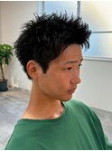 千葉駅MEN’S/波巻きツイストスパイラル/刈り上げセンターパート