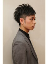 クーエフー(coo et fuu) アシンメトリーツーブロック サイド　短髪　ナチュラル黒髪