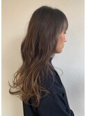 【Gree小川真由美】グラデーションカラー*グレージュ*ロング