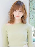 レイヤーたっぷりミディアムヘア 浅草 美容室