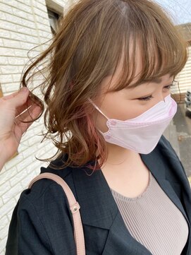 リント(lint) インナーカラーとボブ