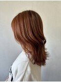 20代30代40代イメチェン似合わせカットフルバングレッドブラウン