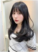 大人可愛い韓国ヘア レイヤーカット 似合わせ顔まわりカット#