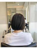 【佐久間史将】大人かわいいぱっつんボブ/襟足すっきりショート