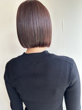 ツイギー 宮西店(TWiGGY) ナチュラルボブにラベンダーブラウン