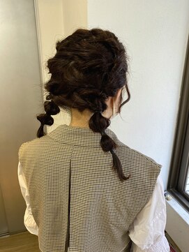 オーブ ヘアー リリー 博多2号店(AUBE HAIR lily) ツイン編みおろしアレンジ