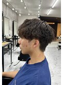 波巻きパーマ×マッシュ