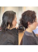 くせ毛を活かしたショートヘア