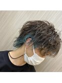 メンズウルフインナーカラー