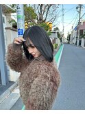 ブルーブラック　ぷつっとボブ