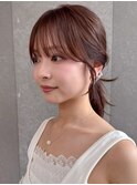 顔周りカット/フェイスレイヤー/前髪/韓国風バング