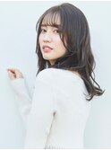 ヘーゼルグレージュブリーチなしバタフライカット【外苑前KIND】