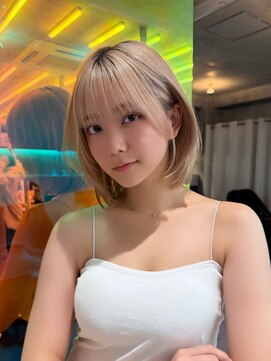 ロンド ストラーダ 心斎橋(Lond strada) レイヤーボブ×ハイトーン[心斎橋/髪質改善]