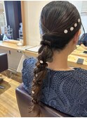●結婚式はツヤ可愛いローポニーで●