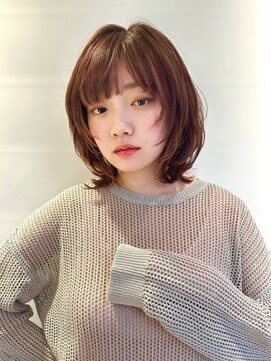 カバーヘアアンドスパ ブリス 浦和(COVER HAIR&SPA bliss) 大人可愛い透明感◎小顔ボブレイヤー×モカブラウンp浦和