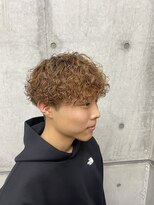 オーシャントーキョー ホワイト 原宿(OCEAN TOKYO WHITE)&nbsp;茶髪スパイラルパーマ刈り上げマッシュプードルパーマ