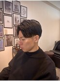 男女ウケ抜群◎センターパートショート立川メンズカット