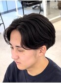 曲がる縮毛矯正／センターパート