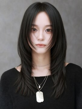 サンド ミュウ 横浜店(sand mieu) レイヤーカット/ハッシュカット/フェイスレイヤー/グレージュ