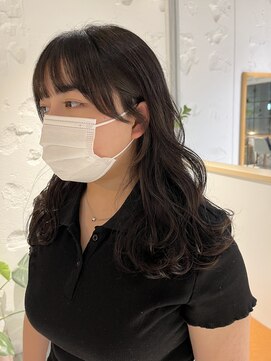 アンド グラフ(& Graph.) オリーブベージュ透明感カラー顔まわりカット