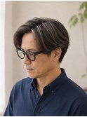 40代男性！大人ナチュラル、ハイライトトショートヘア/ビジネス