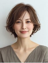 Heart's美人設計と白髪ぼかし専門店 青山表参道店 脱白髪染め/ショートヘア【ハーツ】&nbsp;白髪ぼかし脱白髪染め似合わせショートボブ40代50代60代
