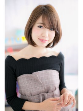 ヘアアンドビューティー ミック(Hair & Beauty miq) 斜めバング♪目力UP！ラブボブa