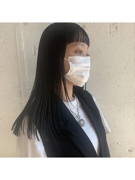 エイト 福岡天神店(EIGHT fukuoka) オン眉×黒髪ロング