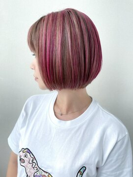 ヘアーアンドスパ フェリーチェ ミチ 野田屋町店(HAIR&SPA felice MICHI) 【felice MICHI島田和也】ベリーピンクハイライト