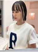 モードボブ/インナーカラー(ホワイト)/LaBless梅本