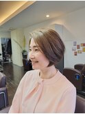 ナチュラルボブ　ストレート施術