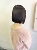 ぱつっとボブ ぷつっとボブ ミニボブ ぱっつんボブ 縮毛矯正