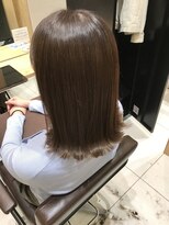 アニュー 北浦和店(ANEW)&nbsp;《髪質改善》ツルツル×外ハネ　ぱっつんミディアム