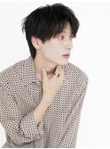 黒髪/グレーベージュ/レイヤーロング/前髪パーマ[新宿駅]